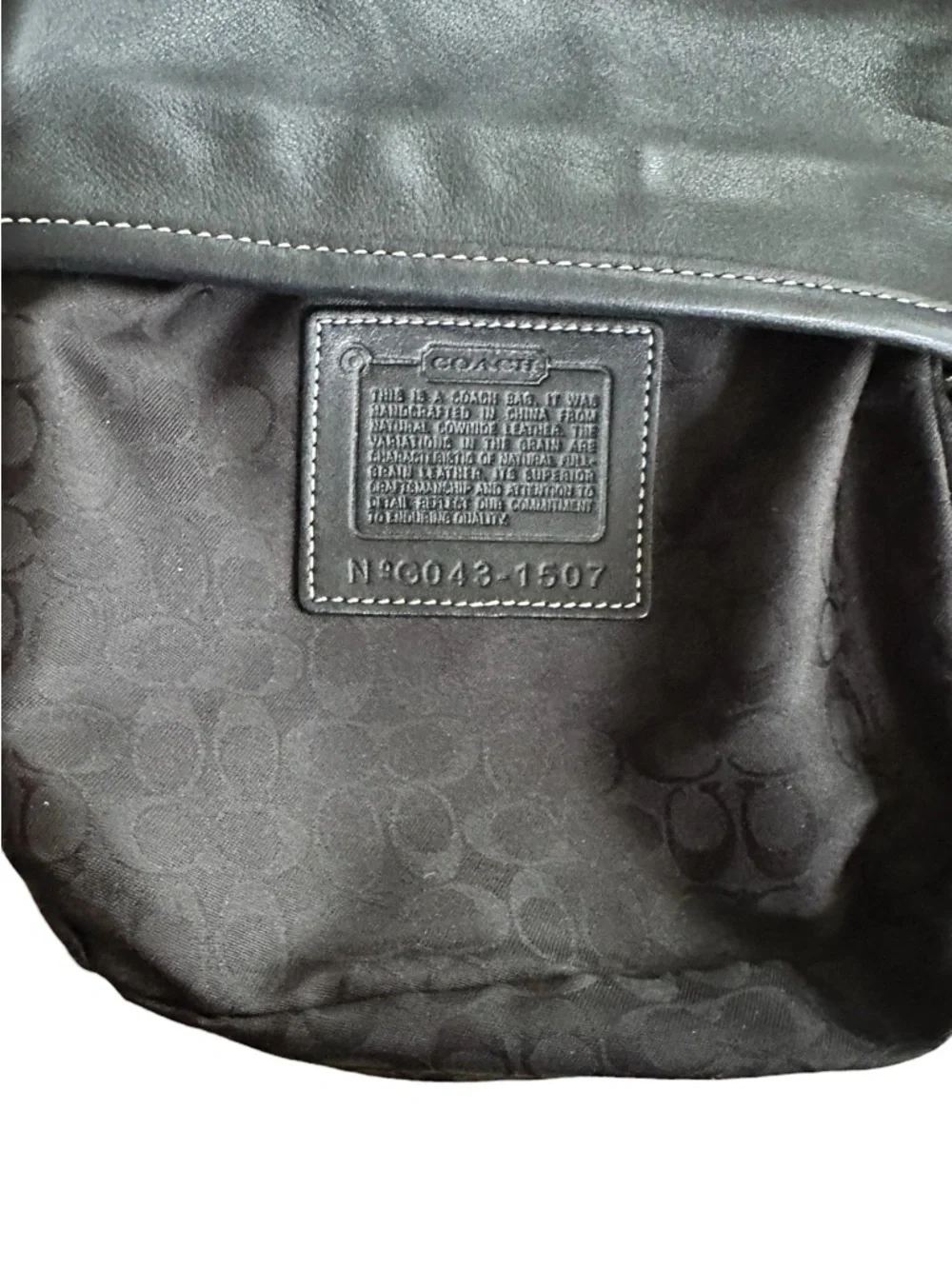 Vintage Coach Y2K Black Leather Mini Shoulder Bag Style 1507 - Picture 8 of 12